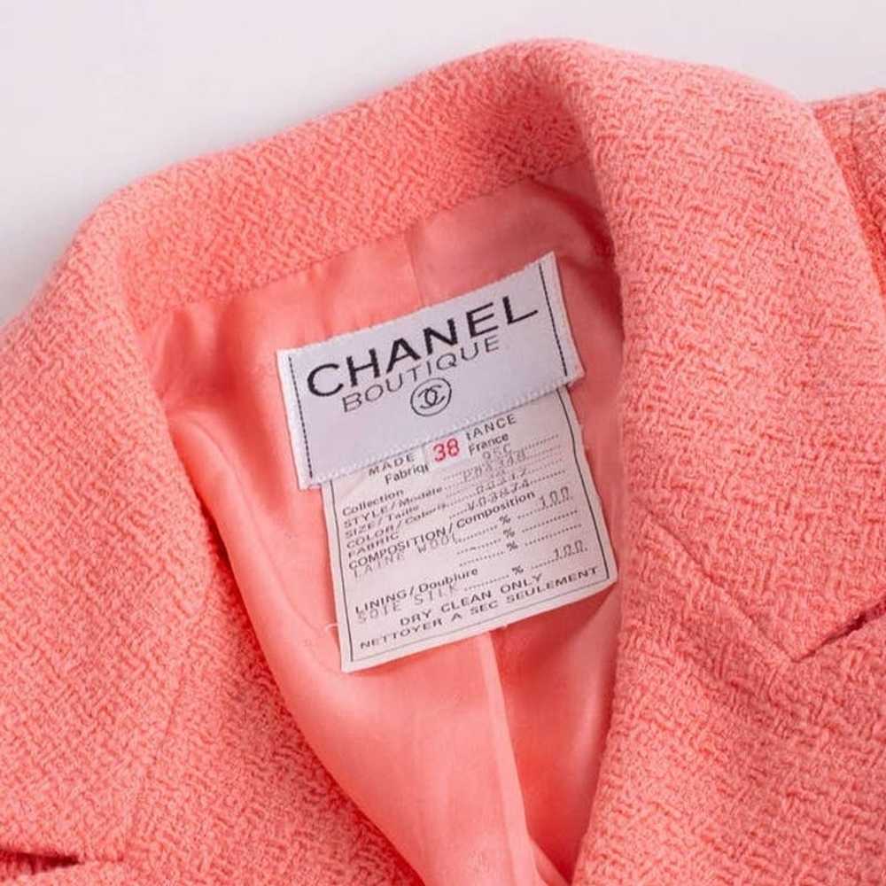 Chanel Vintage CHANEL Cruise 1995 Coral Tweed Bla… - image 9