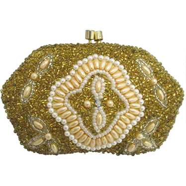 Purse or Hand Bag Beaded for Coins or Compact