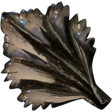 Vintage Silver tone Leaf Pin  1 7/8” - image 1