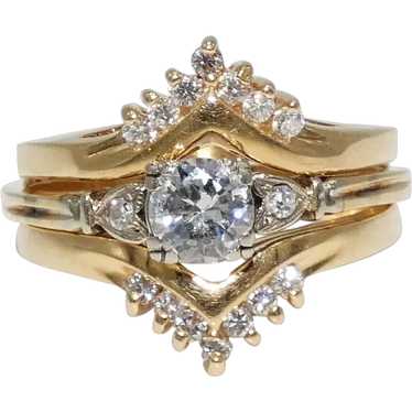 14K Gold Diamond Ring with Enhancer