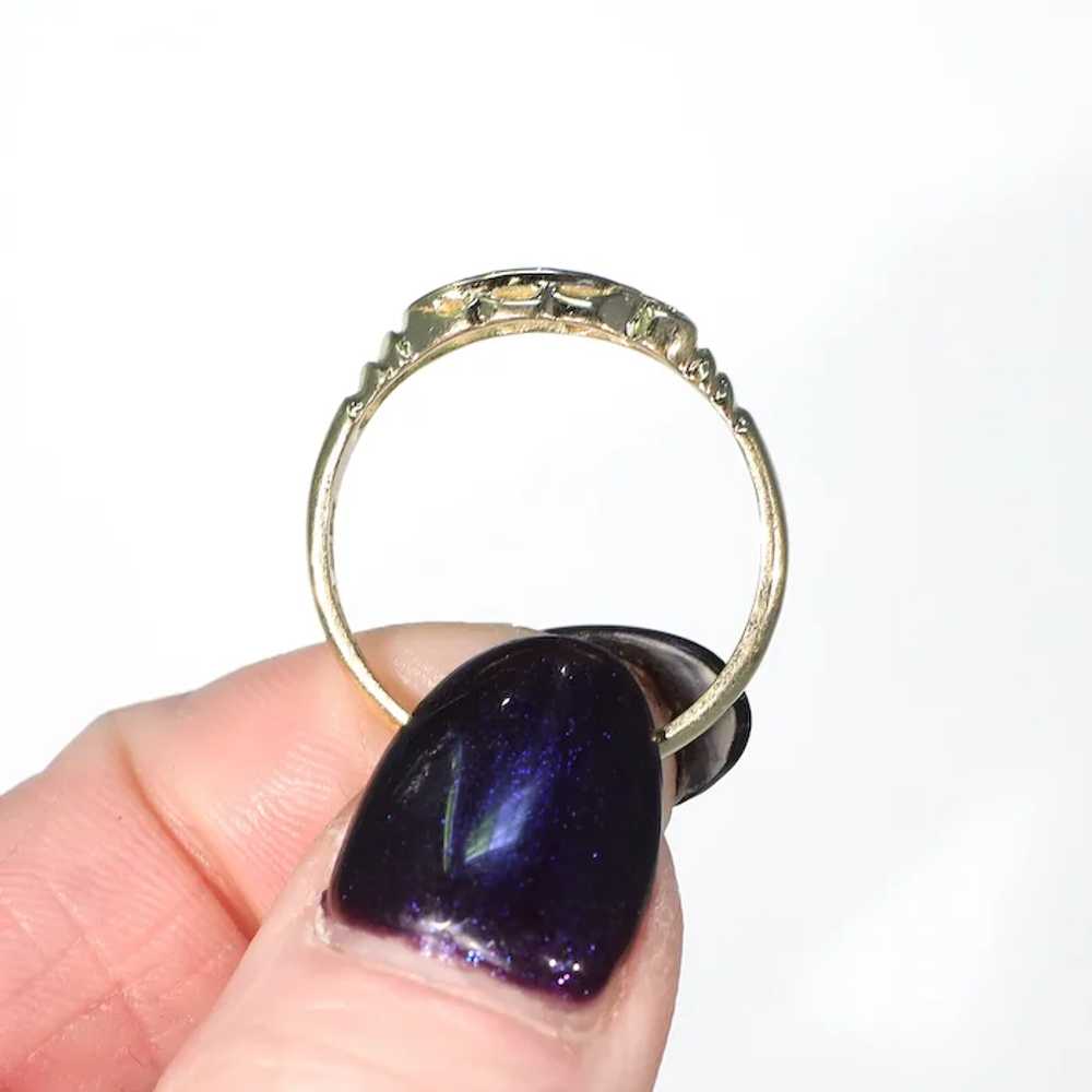 Vintage 3 Stone Diamond Ring 18k Gold - image 6