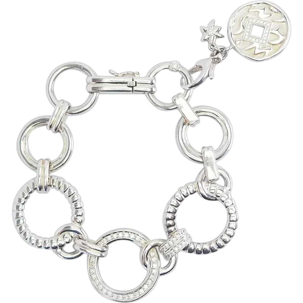 Seidengang sterling silver designer charm bracelet - image 1