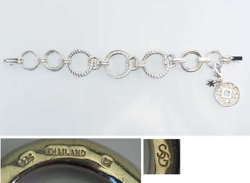 Seidengang sterling silver designer charm bracelet - image 2