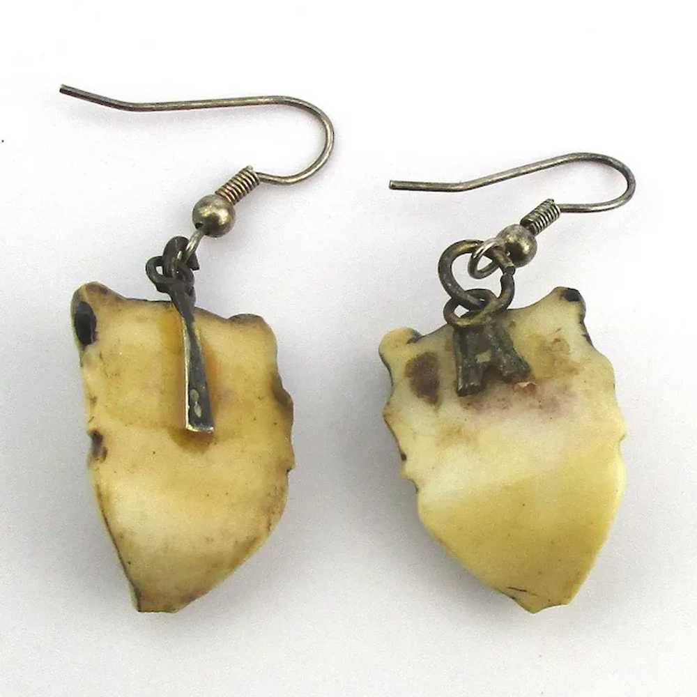 Vintage Hard Celluloid DEVIL Earrings Japanese Ma… - image 5