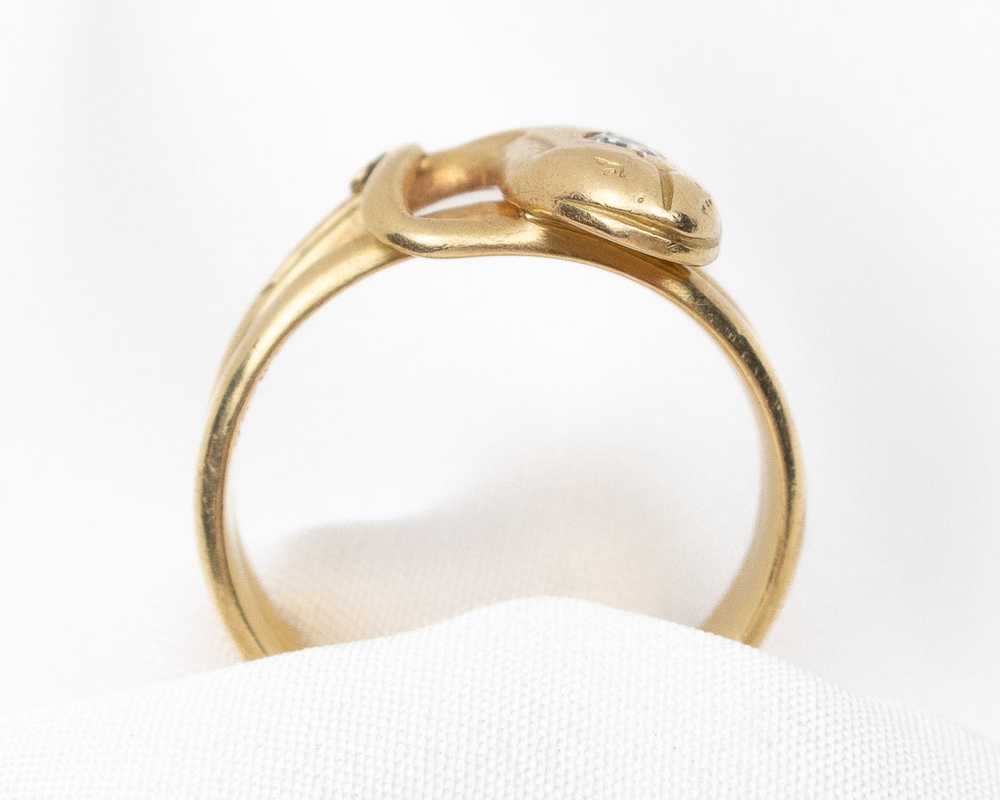 Victorian Diamond Snake Ring - image 3