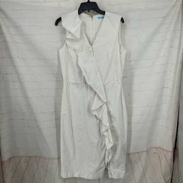 J. Mclaughlin J. Mclaughlin white ruffle dress 10