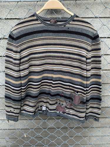 Japanese Brand Striped Repaired Long Sleeve - image 1