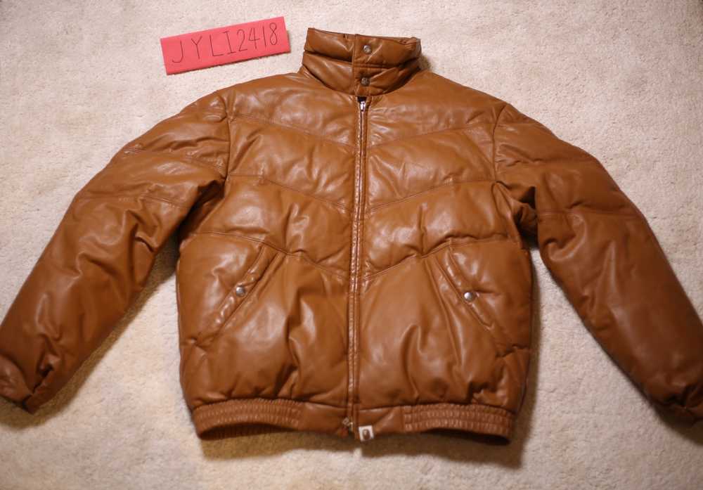 Bape Bape Leather Classic Down Jacket Takuya Kimu… - image 1