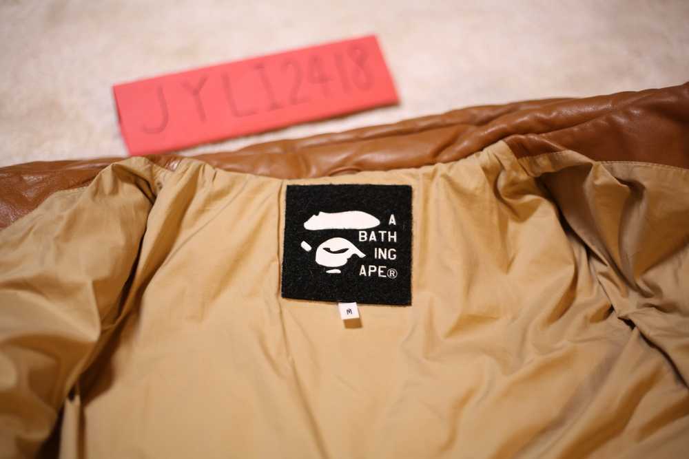 Bape Bape Leather Classic Down Jacket Takuya Kimu… - image 2