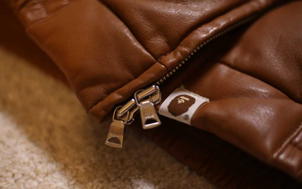 Bape Bape Leather Classic Down Jacket Takuya Kimu… - image 4