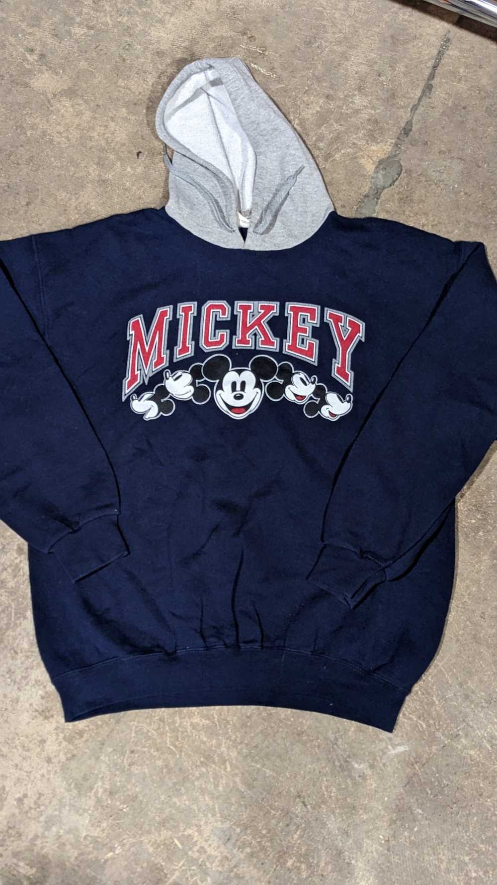 Disney Vintage 1990s Mickey mouse 3 headed hooded… - image 1