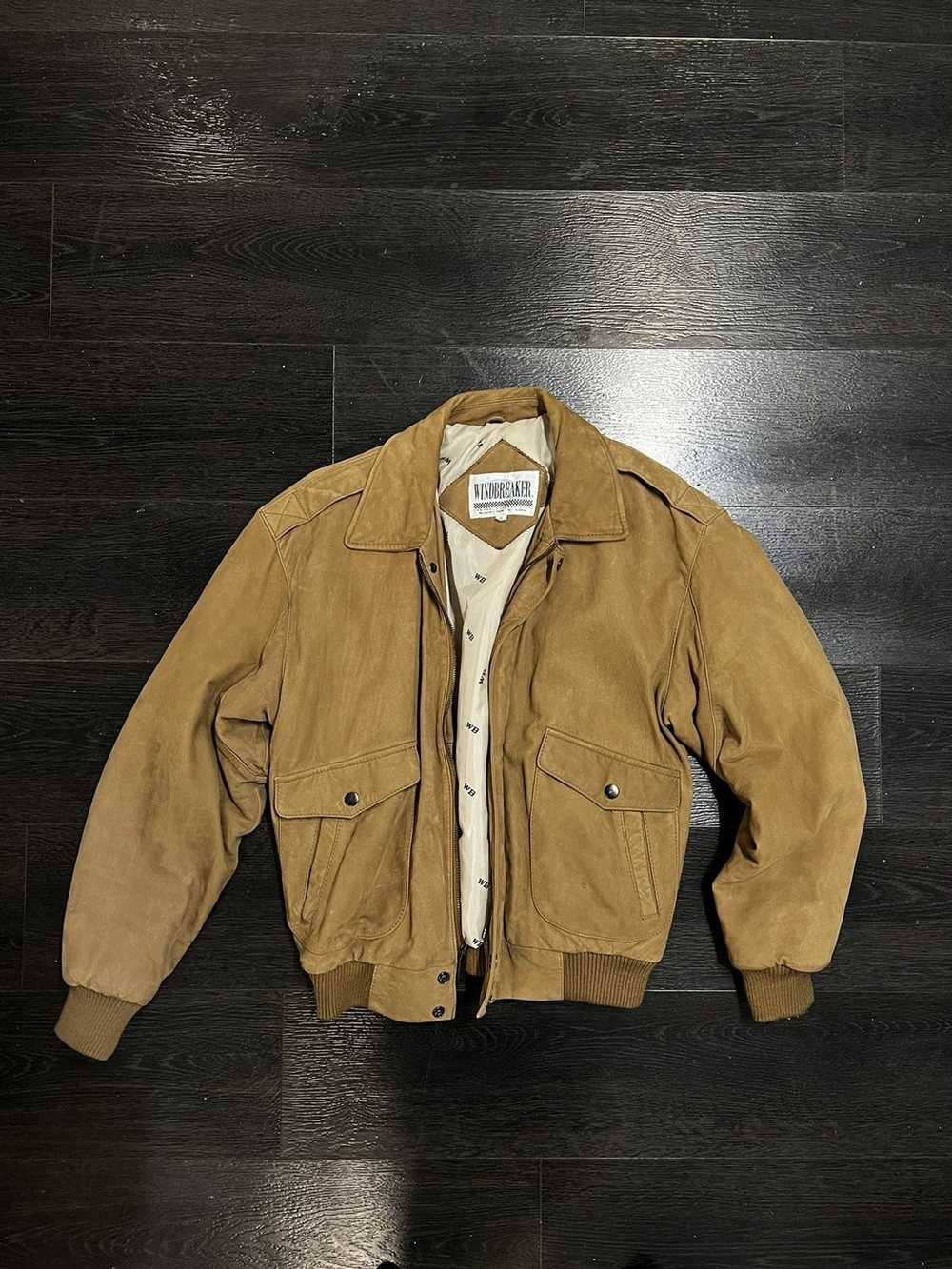 Leather Jacket × Vintage Leather suede jacket - image 1
