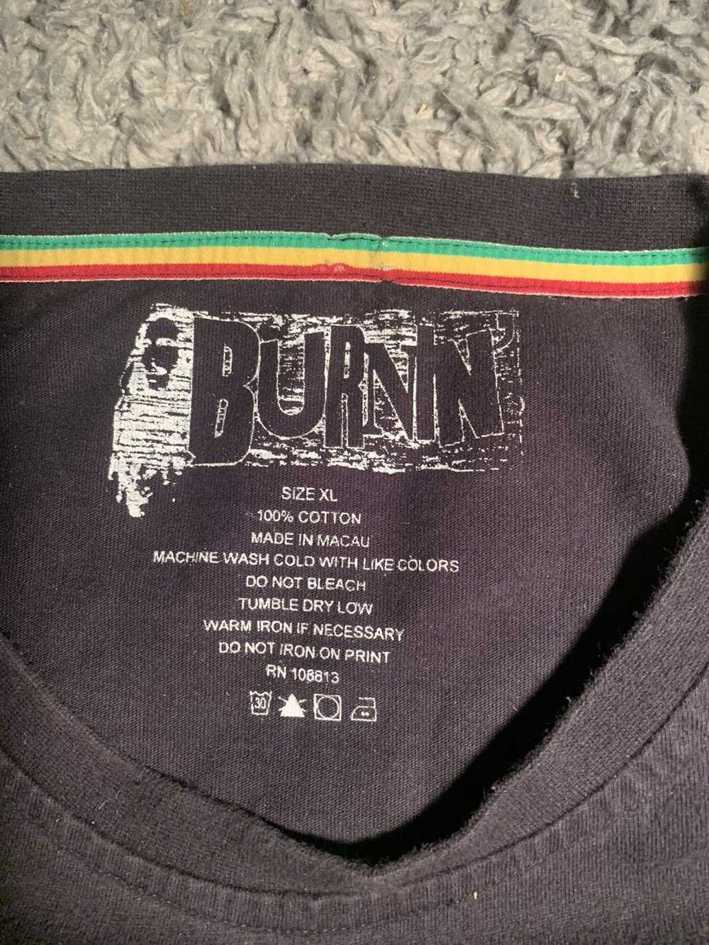 Bob Marley × Vintage Burnin’ embroidered patch tee - image 3
