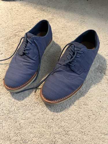 Toms TOMS Brogue Men's Blue Indigo Linear Shoes Si