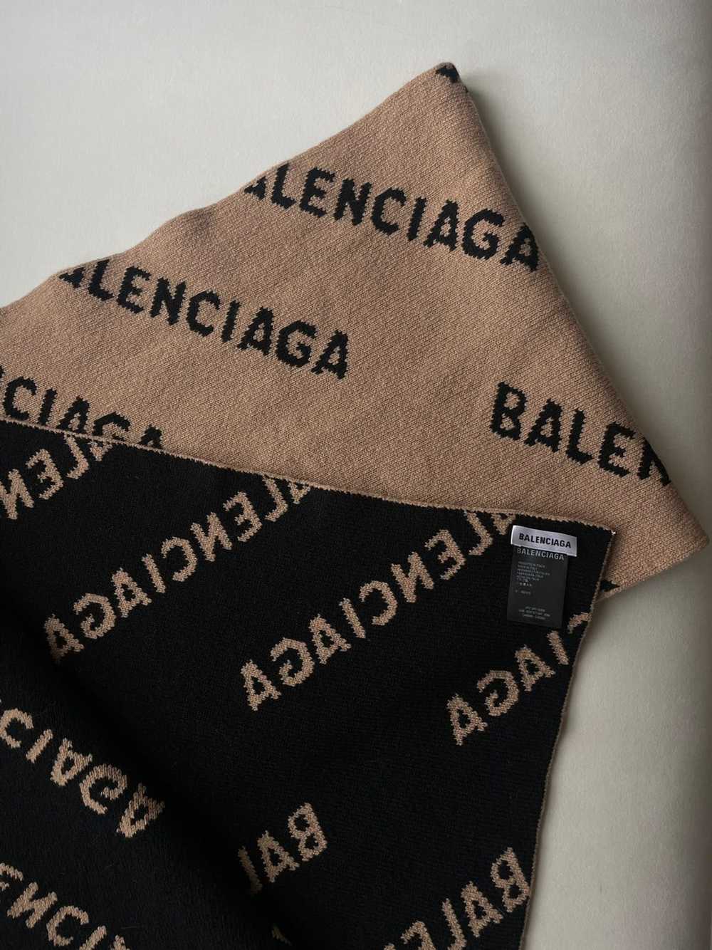 Balenciaga Balenciaga Virgin Wool Logo Scarf - image 3