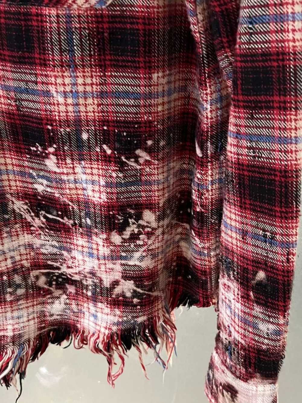 Amiri AMIRI Ink-Splashed Checked Shirt - image 4