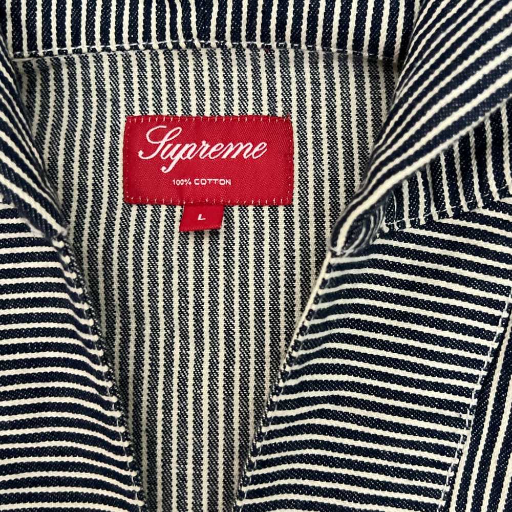 Supreme Supreme Denim Pinstripe Pullover Hoodie - image 3