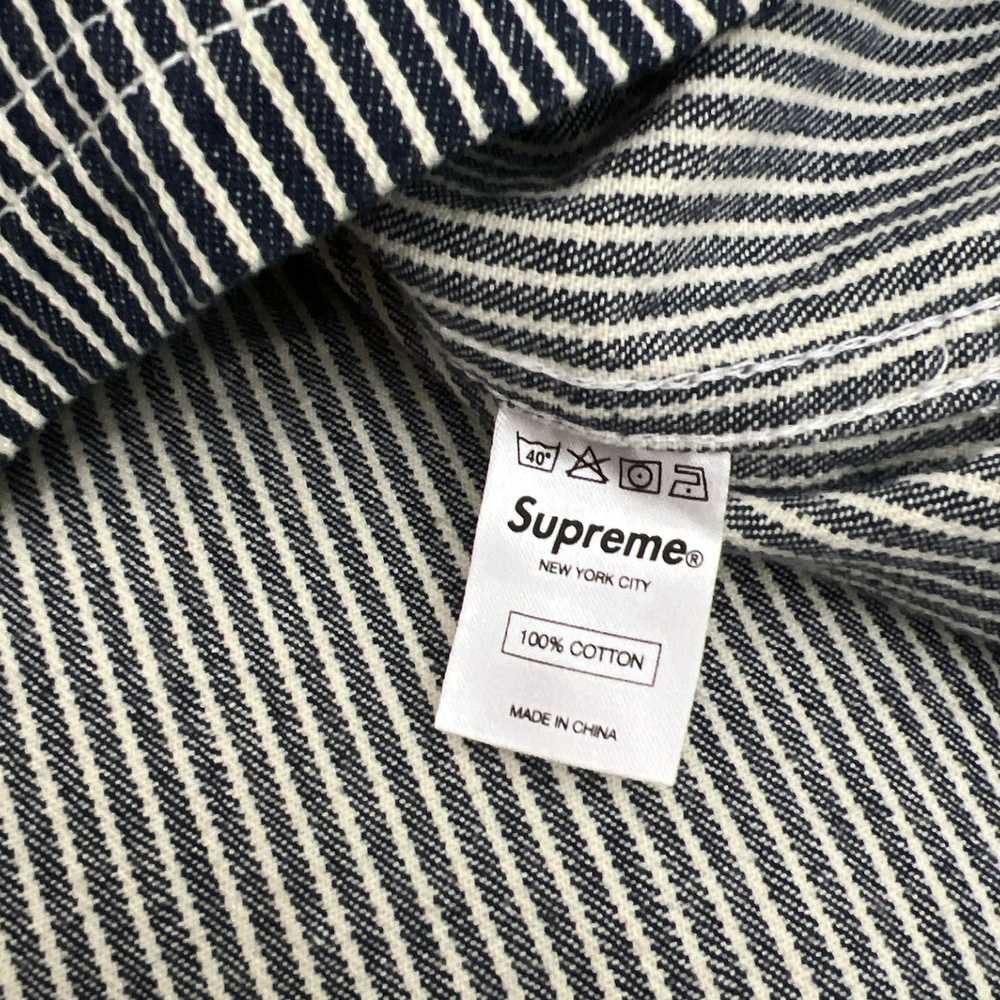 Supreme Supreme Denim Pinstripe Pullover Hoodie - image 4