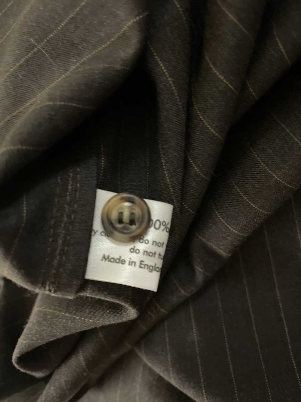 Eskandar Pinstripe Wool Shirt Jacket - image 8