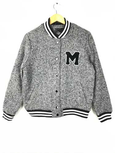 DRIPORA® Flower Embroidered Varsity Jacket