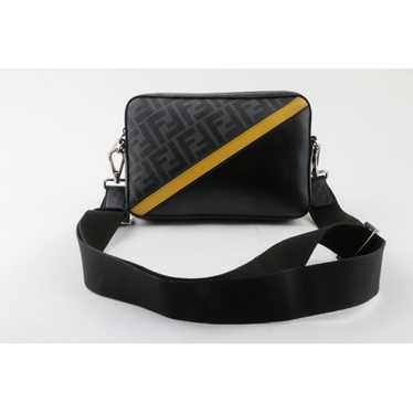 Camera case leather crossbody bag Fendi Burgundy in Leather - 34716458