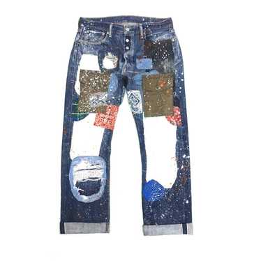 Art × Custom × Levi's RARE! Patchwork and Painted… - image 1
