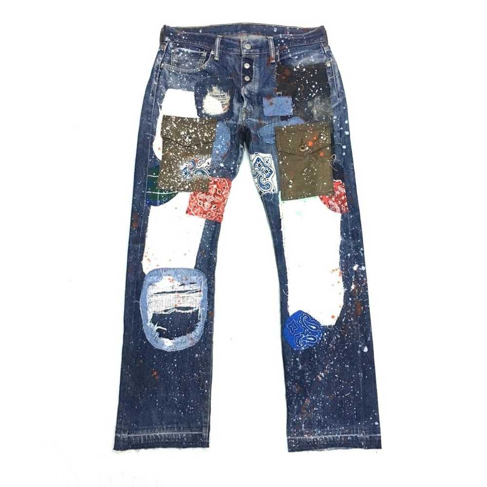 Art × Custom × Levi's RARE! Patchwork and Painted… - image 2