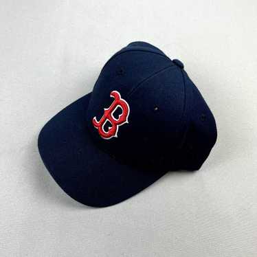 Boston Red Sox Mens Medium Baseball Jersey Blue Red MLB Sports Cursive Logo