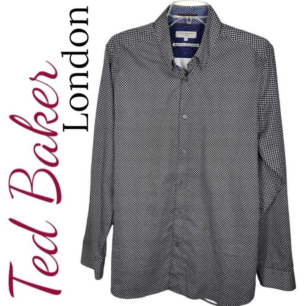 Ted Baker TED BAKER LONDON 100% Cotton Button Dow… - image 1