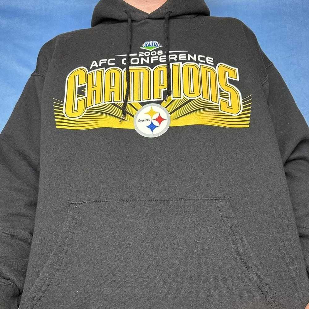 Starter Mens Pittsburgh Steelers Hoodie Sweatshirt, Medium