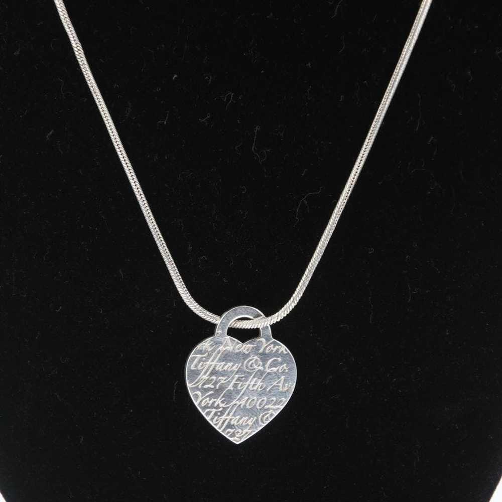 Tiffany & Co. Sterling Silver Engraved Heart Pend… - image 7