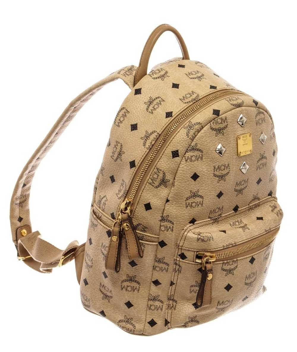 MCM MCM Beige Leather Small Visetos Backpack - image 2