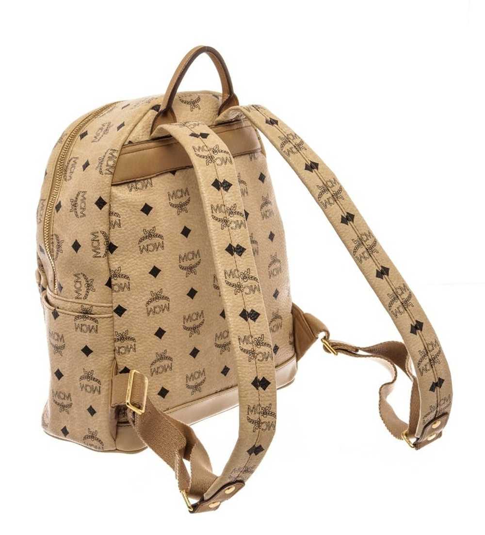 MCM MCM Beige Leather Small Visetos Backpack - image 3