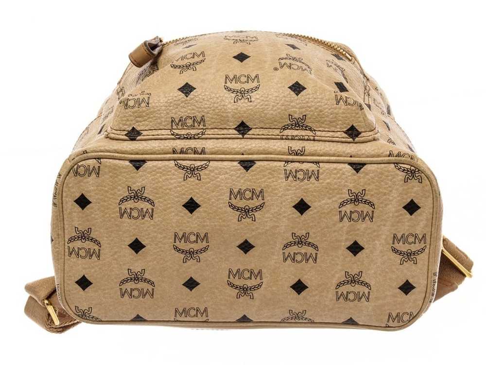 MCM MCM Beige Leather Small Visetos Backpack - image 4