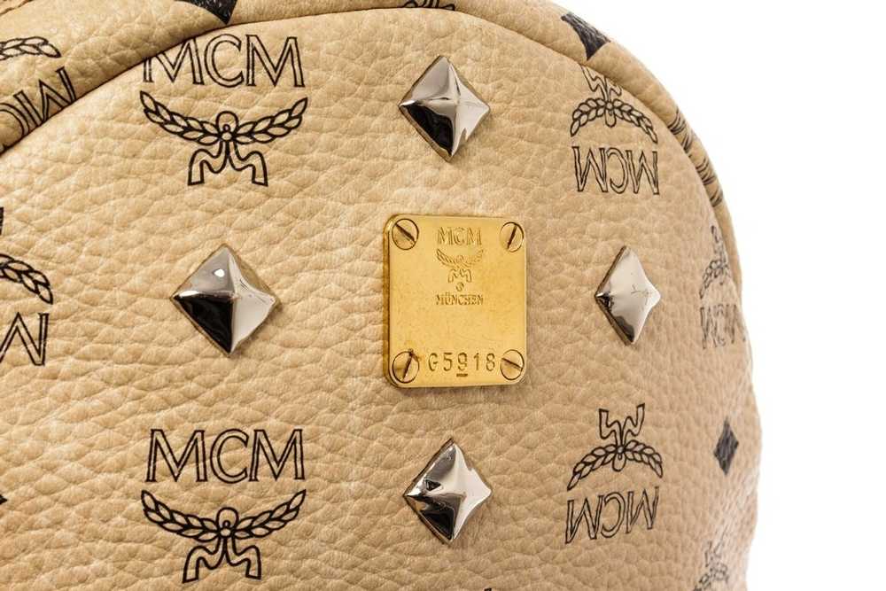 MCM MCM Beige Leather Small Visetos Backpack - image 5