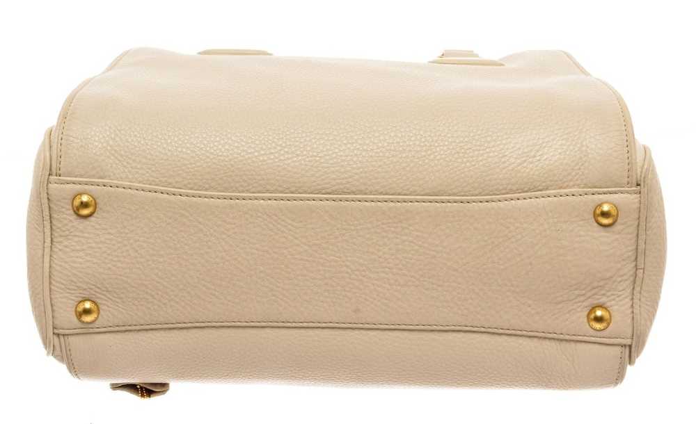 Prada Prada Ivory Leather Vitello Daino Tote Bag - image 4