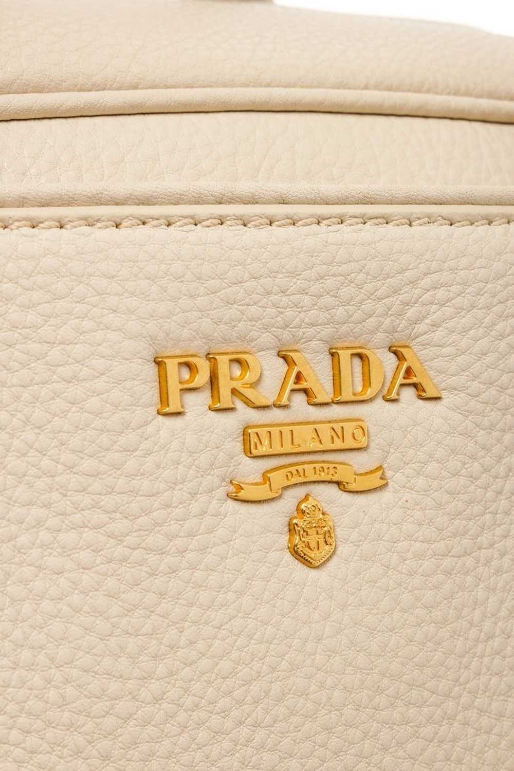 Prada Prada Ivory Leather Vitello Daino Tote Bag - image 5