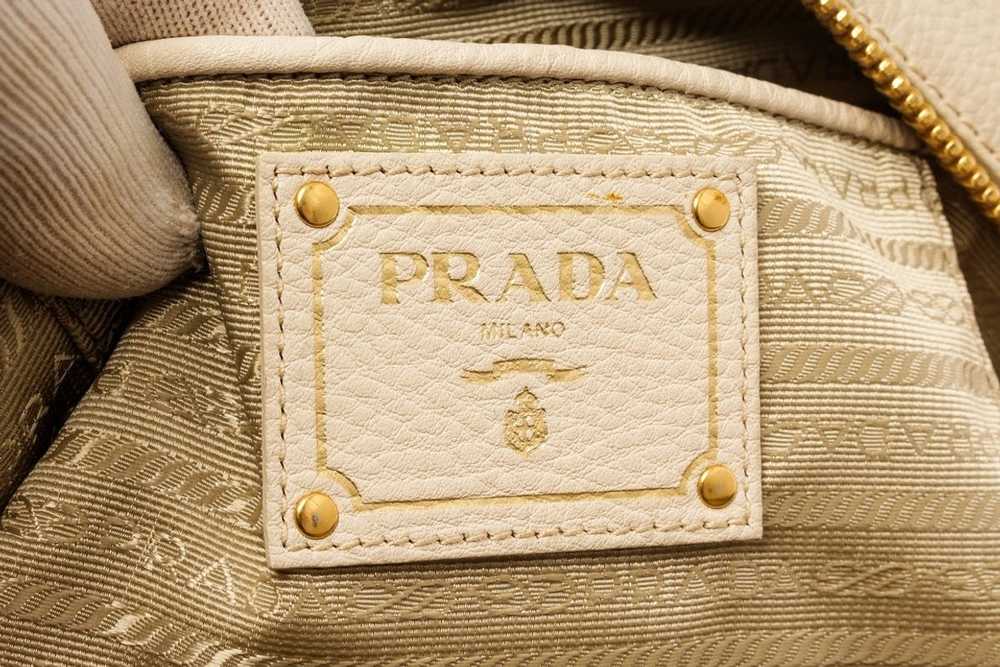 Prada Prada Ivory Leather Vitello Daino Tote Bag - image 7