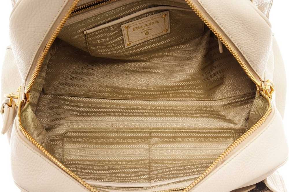 Prada Prada Ivory Leather Vitello Daino Tote Bag - image 8