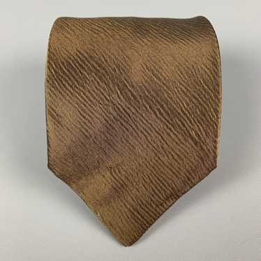 Jil Sander Brown Textured Silk Viscose Tie - image 1