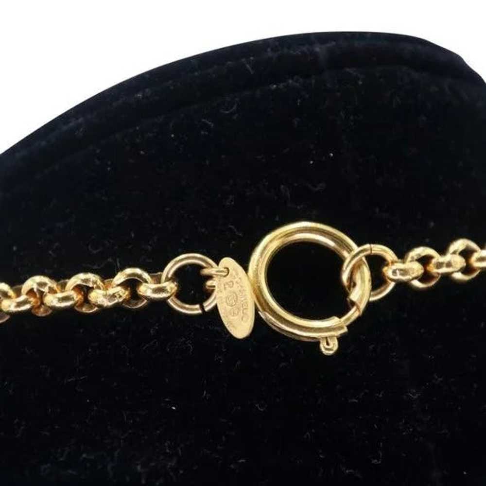 Chanel CC Coin Logo Chain Pendant 18k Plated Neck… - image 10
