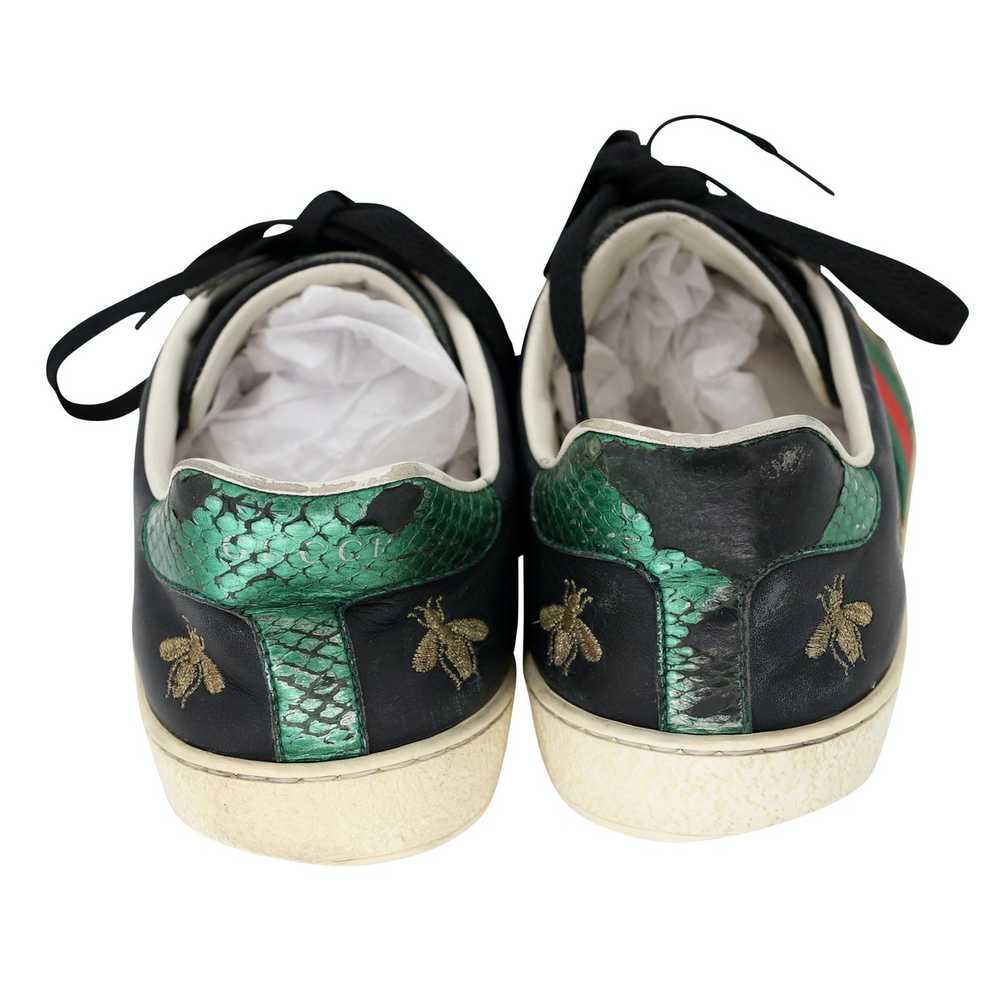 Gucci Bees & Stars 7 Leather Embroidered Sneakers… - image 9