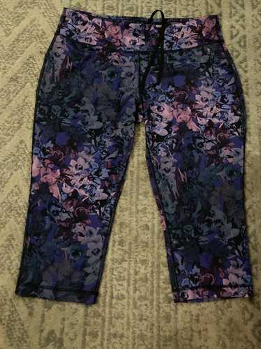 Women's Danskin Now Leggings Large Black Active Cropped Fitted Mid