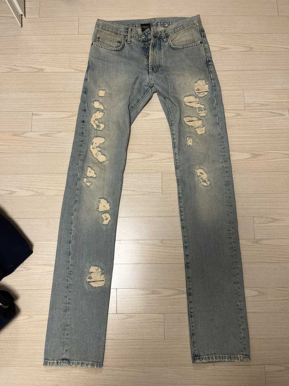 Dior Dior homme 06ss crash repair denim jeans tra… - image 3