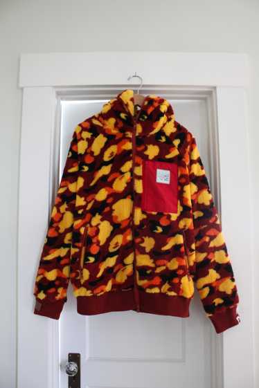 Bape Orange Fall Camo Boa Hoodie