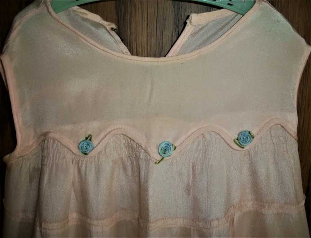 2 Vintage Silk Little Girls 1930's Dresses - image 4