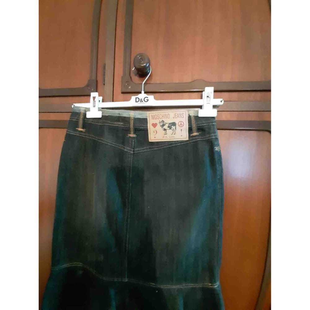90s MOSCHINO EMBROIDERY SUEDE SKIRT レザー 90s MOSCHINO