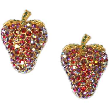 Strawberry Figural Pins – Pair – Ballet Jewelry –… - image 1