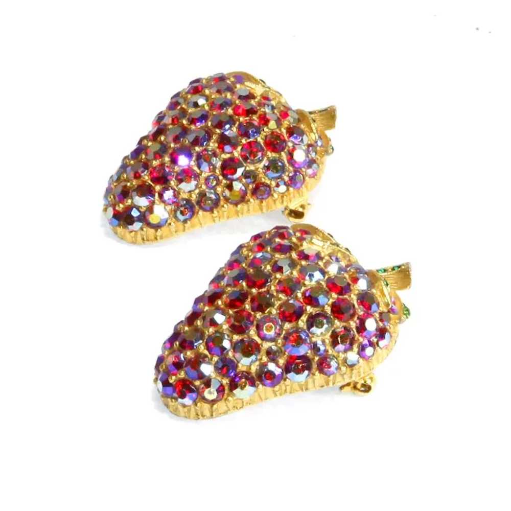 Strawberry Figural Pins – Pair – Ballet Jewelry –… - image 2