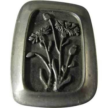 Rune Tennesmed Pewter Floral Pin